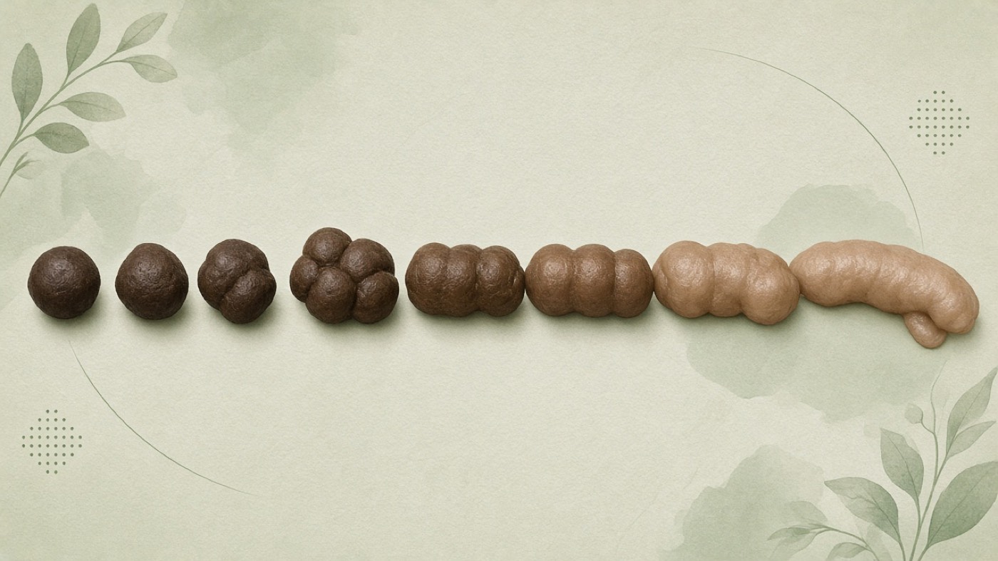 Illustration for Bristol Stool Scale explained (types 1–7)